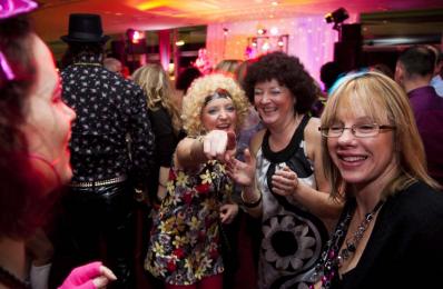 Guests having fun during our 70s Fever tribute show
